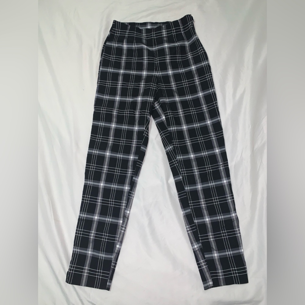Plaid Black & White pants